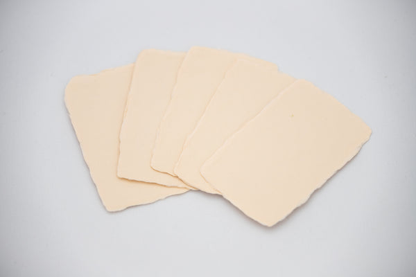 Tosa hand-made Japanese paper business card -honey color (pale yellow)-