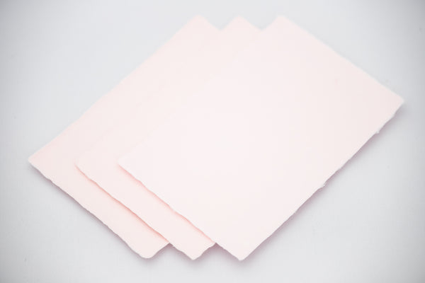 Tosa handmade Japanese paper postcard ~Sakura color~