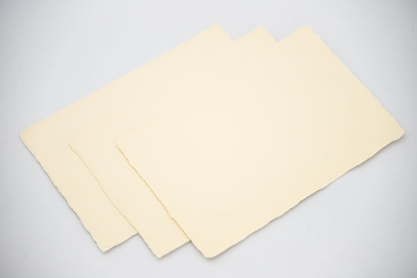 Tosa handmade paper postcard -honey color (pale yellow)-