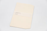 Tosa hand-made Japanese paper Western-style envelope / machine-folded, large - light egg color, off-white -
