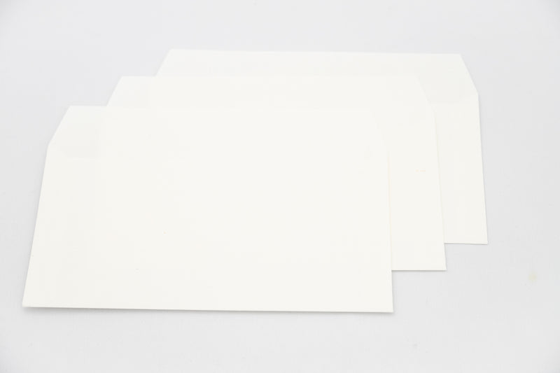 封筒（洋）【白】手漉き・耳なし・3枚セット 235×120mm
