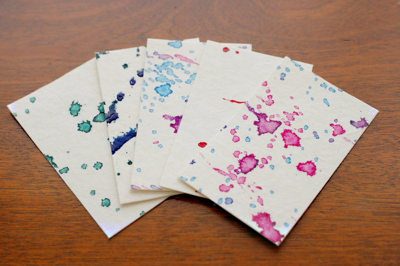 Handmade Japanese paper message card Dyed patterns [Assorted] ~F3 series~