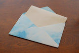 Dyed pattern letter set with thin paper Blue x light blue ~F3 series~